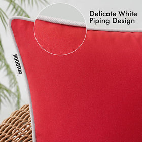 MIULEE waterproof square pillow cover ideal for garden furniture.