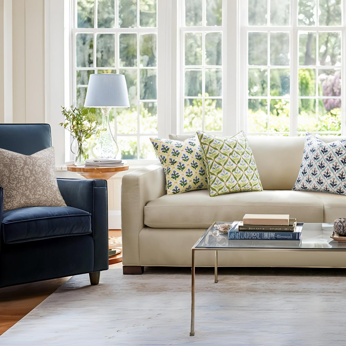 MIULEE outdoor canvas pillow cover is water-repellent for light moisture in outdoor spaces.