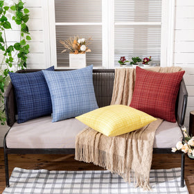 MIULEE PU-coated water-resistant pillow cover in navy