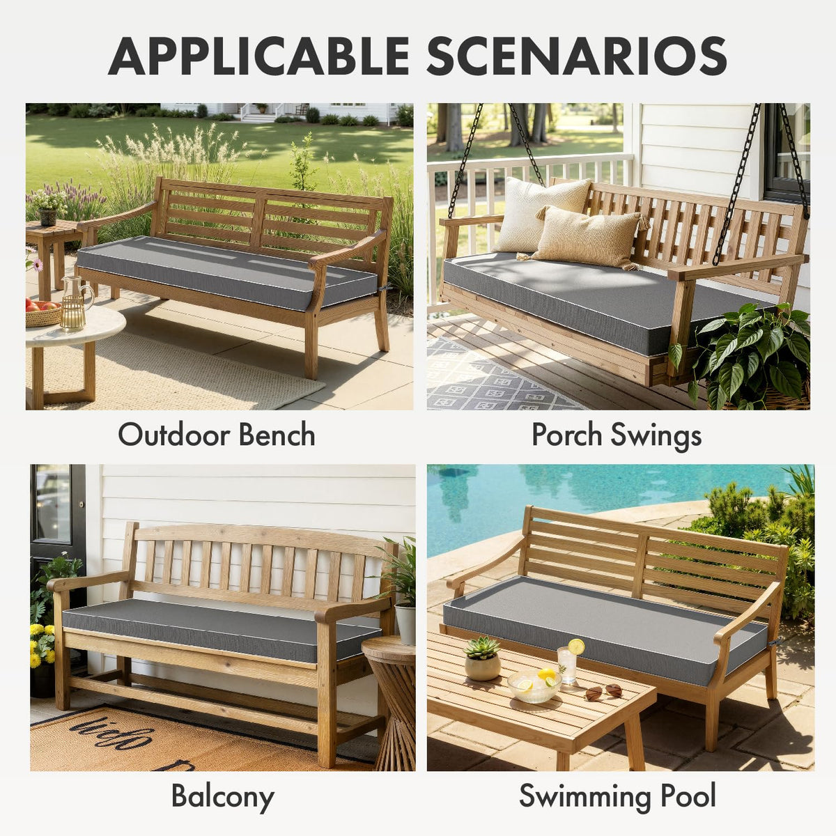 MIULEE versatile cushion for patios, porches, and gardens