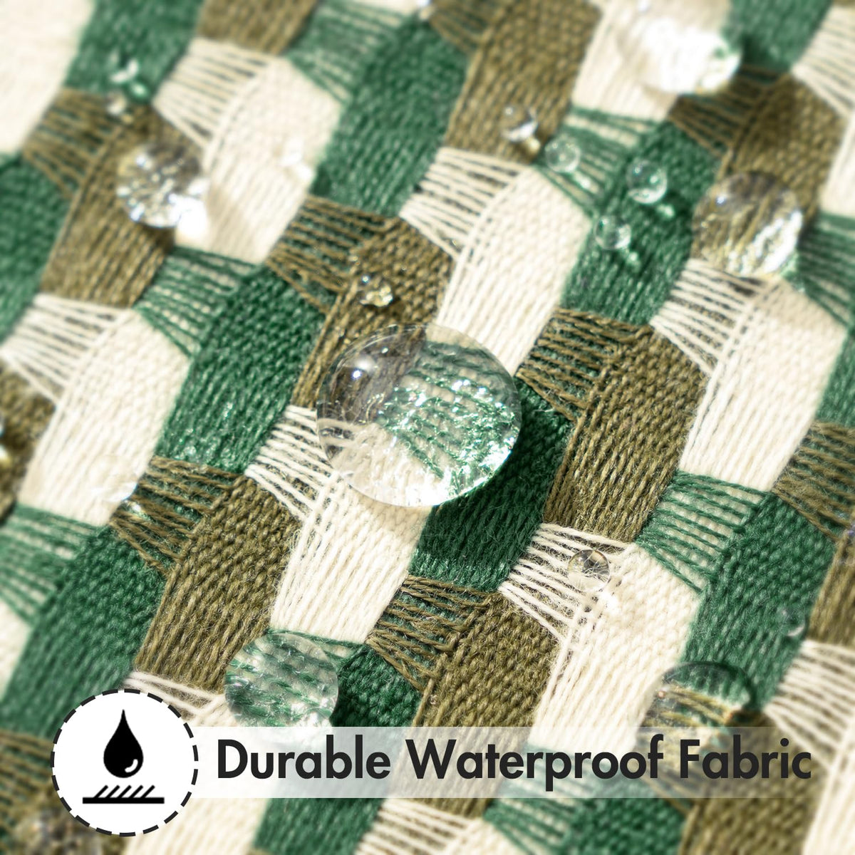 MIULEE waterproof outdoor pillow cover keeps inserts dry in light rain.