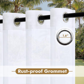 MIULEE sheer curtain panels soften outdoor areas and add warmth.