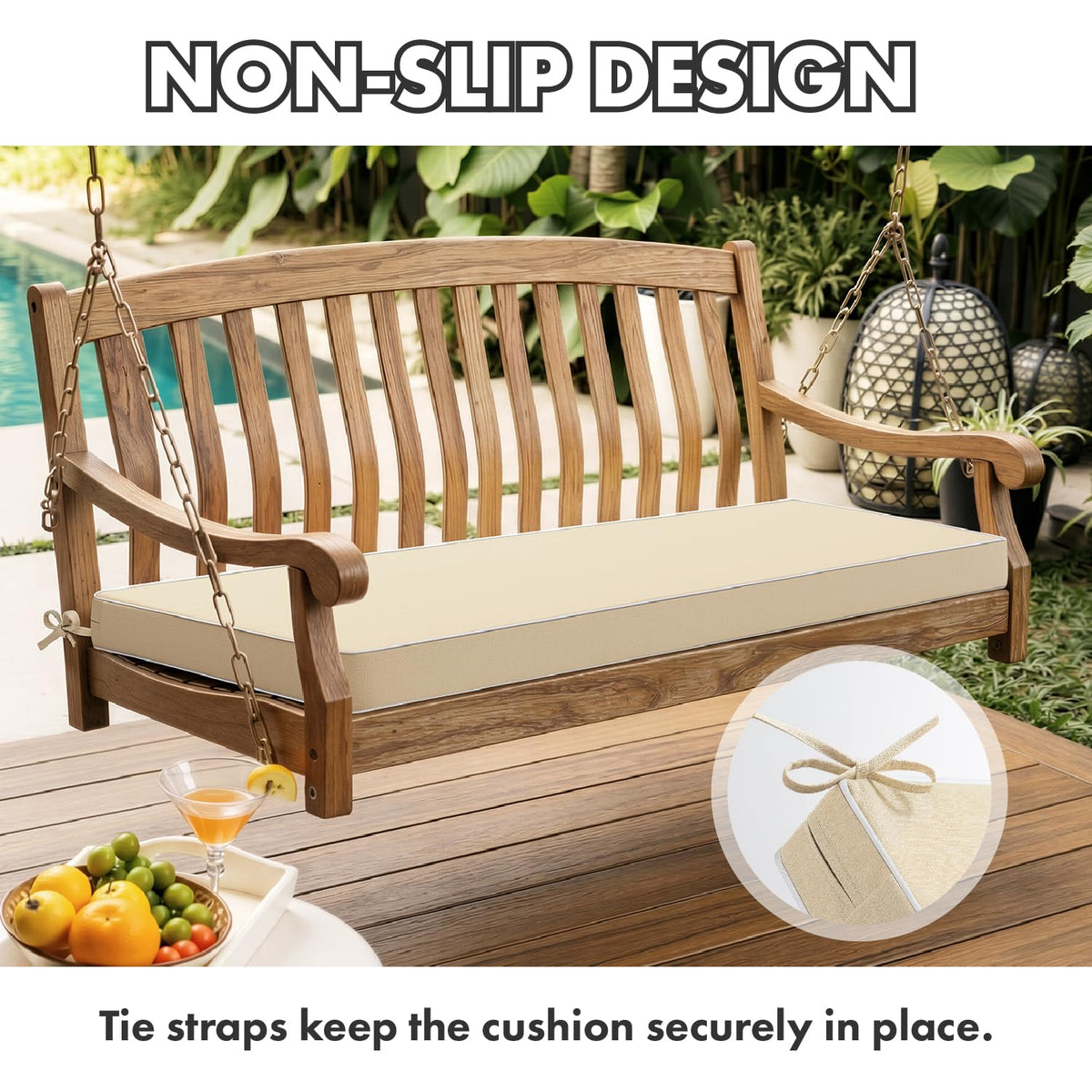 MIULEE white piping detail adds refined style to any outdoor space.
