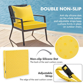 MIULEE cushion with DWR coating resists light rain for year-round outdoor use.