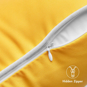 MIULEE yellow pillow cover care instructions for easy washing