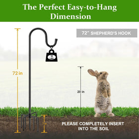 MIUVIBENI adjustable-height bird feeder pole at 44, 60, or 72 inches