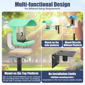 MIUVIBENI bird feeder pole section connection enables quick assembly