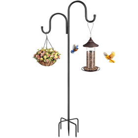 MIUVIBENI double shepherds hook 79-inch outdoor base for stable hanging