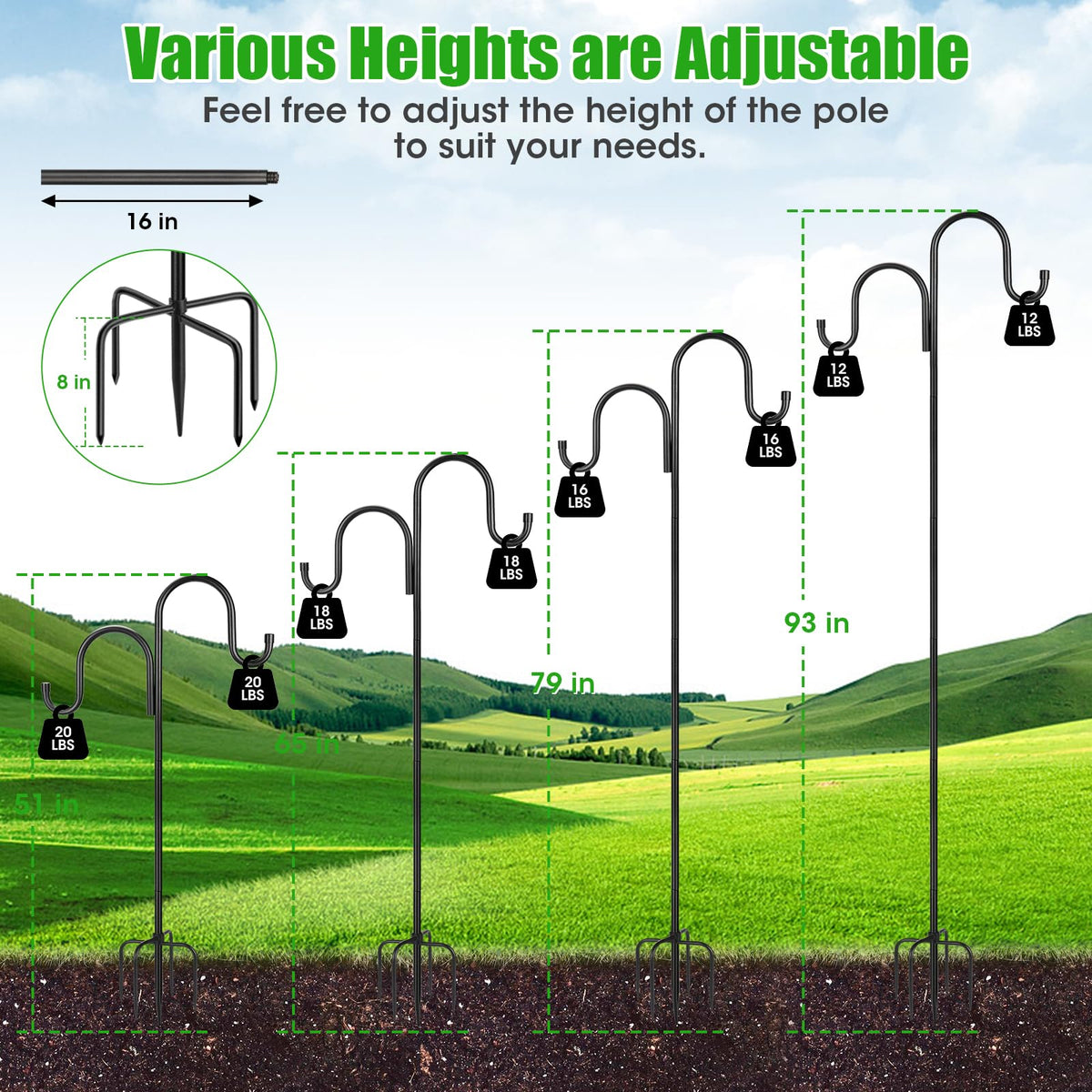 MIUVIBENI plant hanger on hook adds vertical greenery