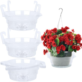 Miuwauer 15-pack water catcher tray for 10-inch hanging baskets protects floors from drips.