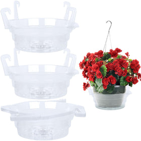 Miuwauer water catcher for 12-inch baskets protects floors while keeping hanging baskets tidy