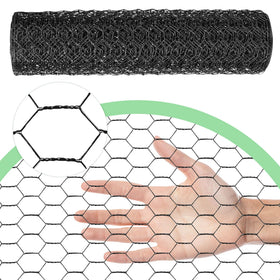 Miuwauer chicken wire roll laid out for rectangle enclosure setups.