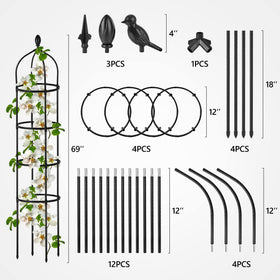 Miuwauer Eggplant-Bean vine trellis keeps heavy fruit stable for harvest