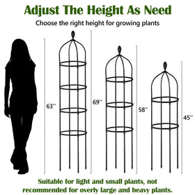 Miuwauer Garden Obelisk Trellis elegantly supports ivy climbs outdoors
