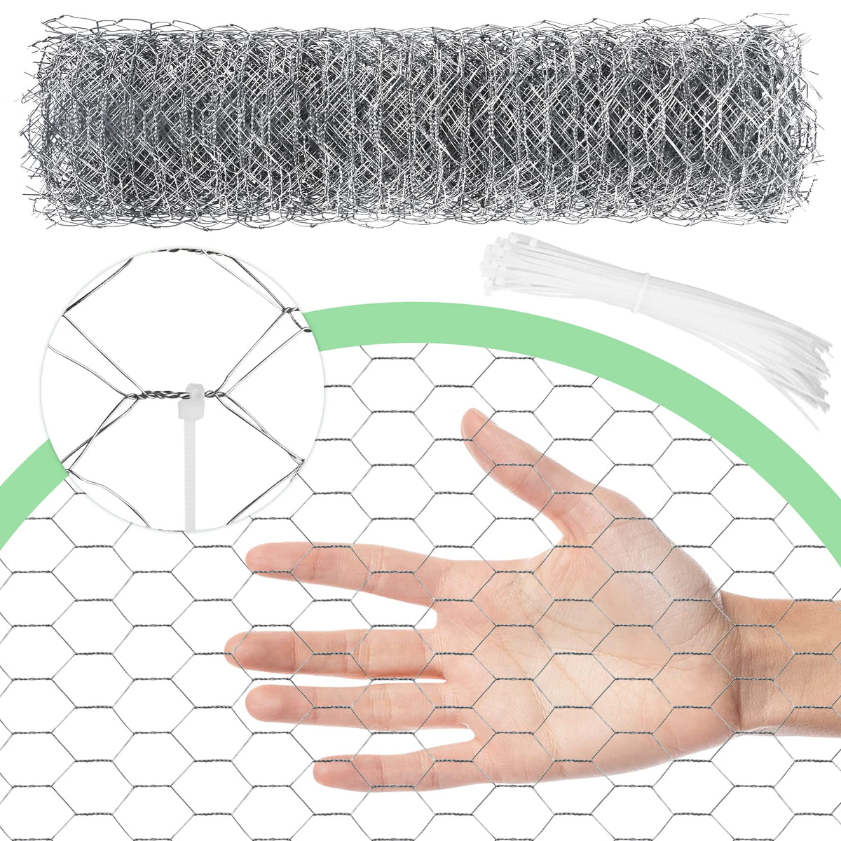 Miuwauer hex mesh roll 0.6mm wire, easy to cut and shape