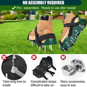 Miuwauer lawn aerator shoes with included shovel and wrench for maintenance