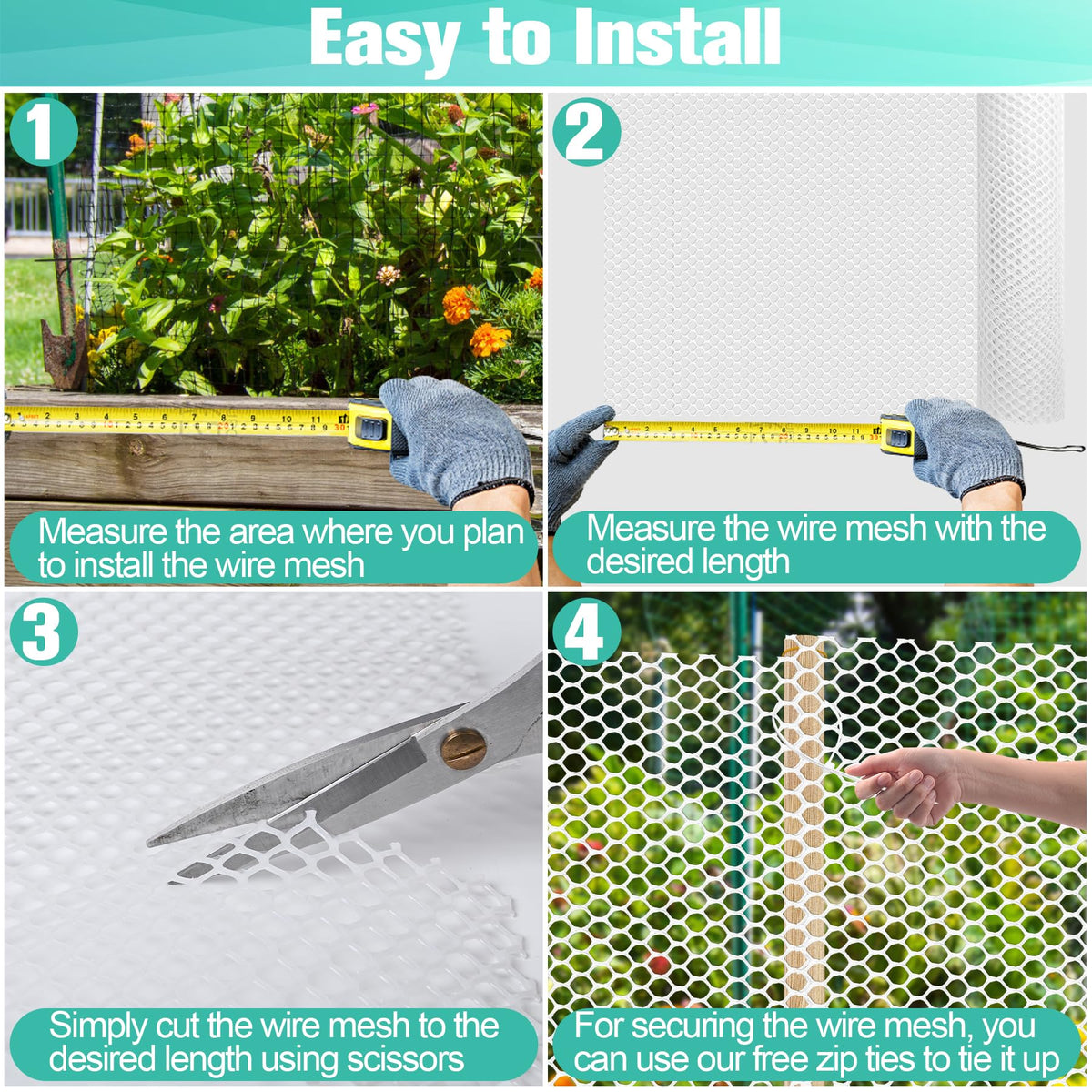 Miuwauer safe edge netting you can cut to size with scissors.