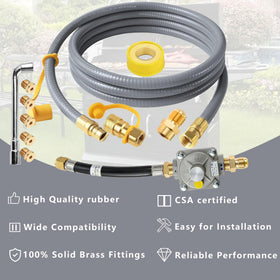 Natural gas kit from MIV with regulator for secure Weber connections