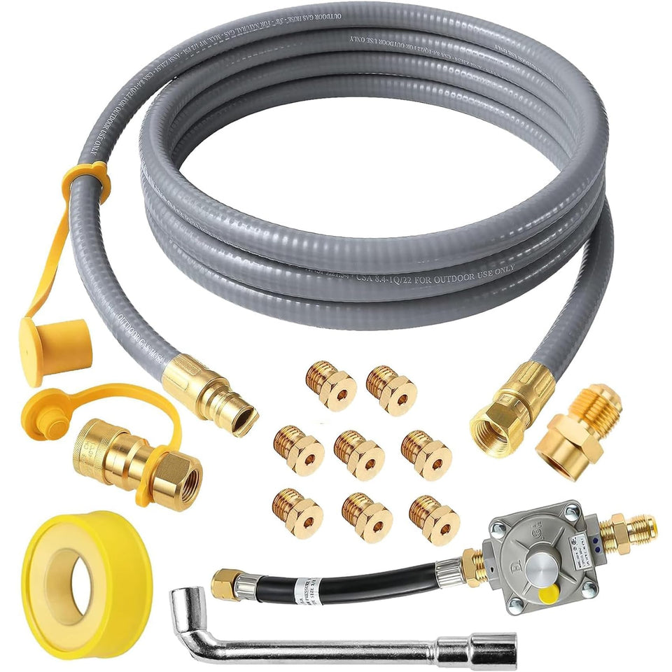 MIV upgraded 10ft conversion kit for Weber Genesis enabling seamless natural gas grilling
