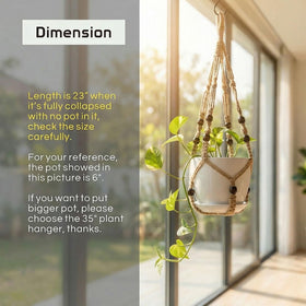 mivofo brown jute macrame with wood beads adds sturdy decor
