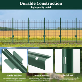 MIWEVRO no-dig garden fence stake enables quick, tool-free installation.