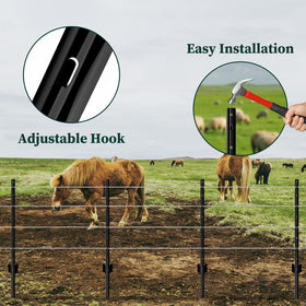 MIWEVRO versatile post design suits garden fences, temporary barriers, and more.