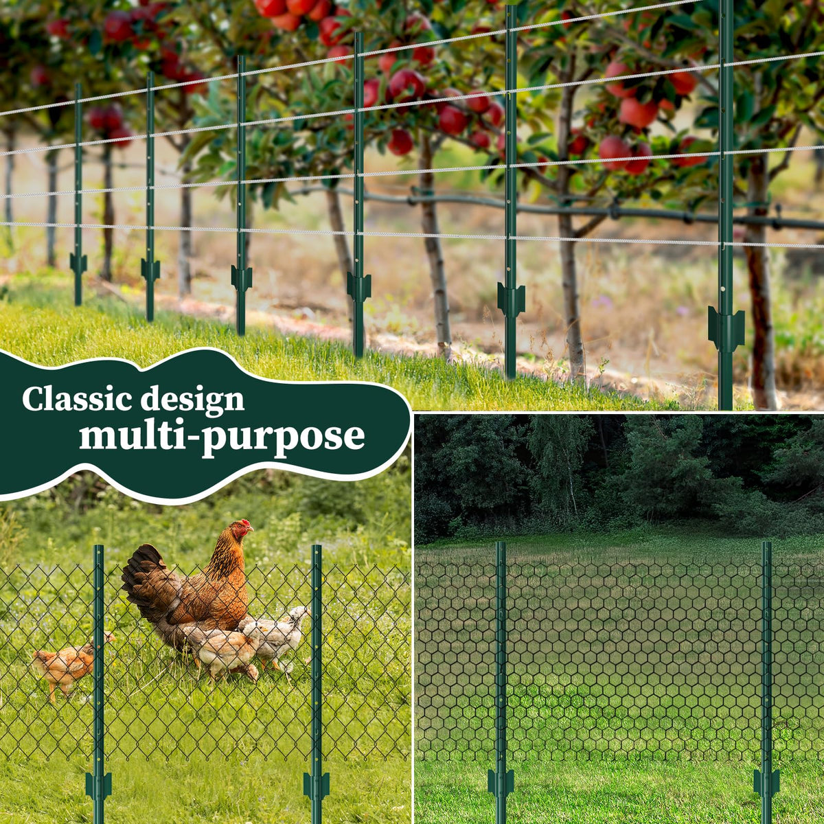 MIWEVRO versatile metal post suitable for temporary fencing and plant protection.
