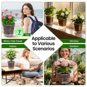 Mixc 12-pack includes bottom trays and wicking rope for self-watering.