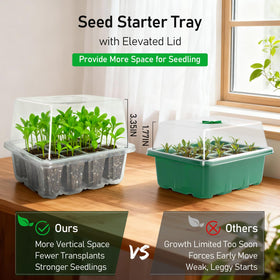 Close-up of MIXC 120-cell seed tray and dome