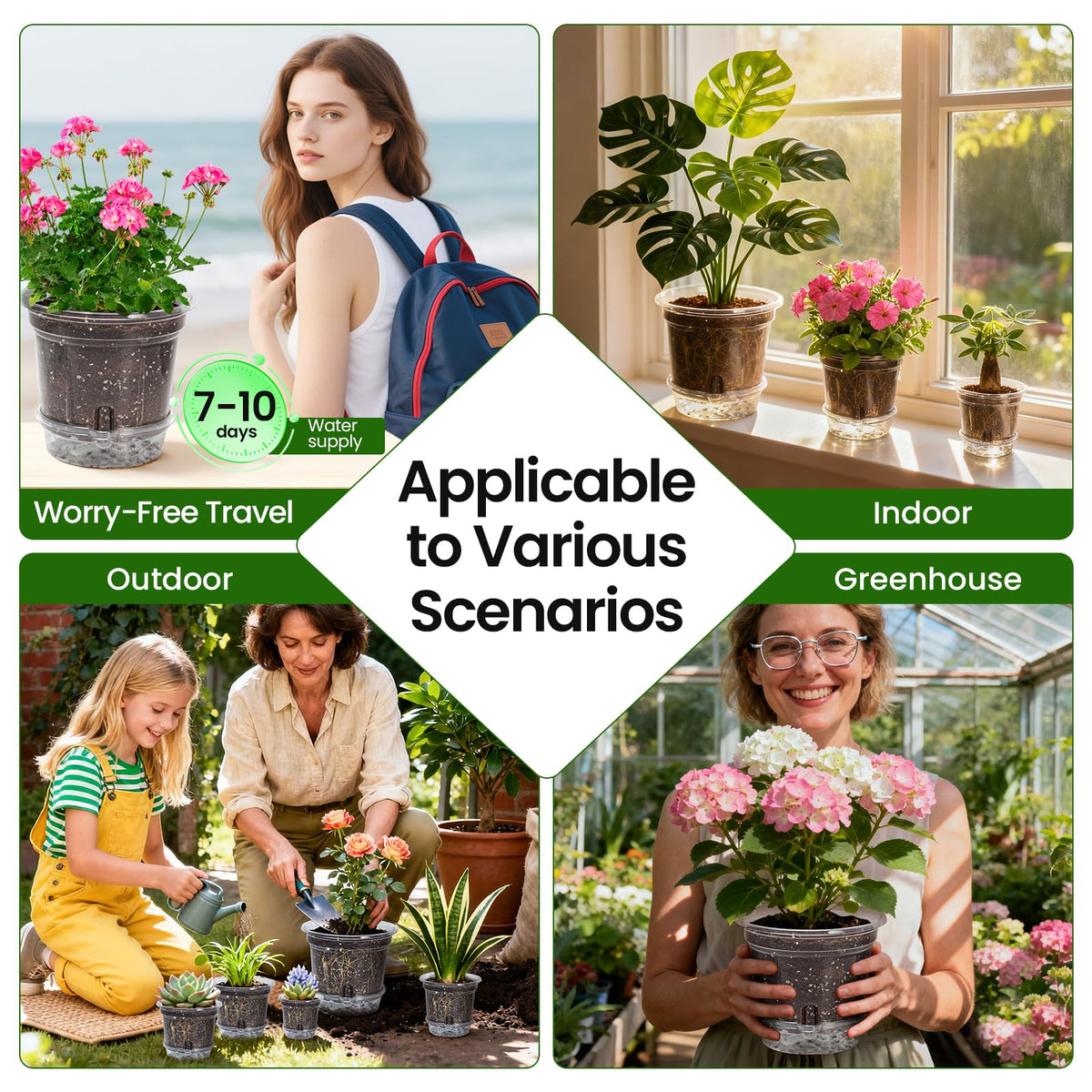 MIXC 18-pack set supports seedlings to maturity indoors and outdoors