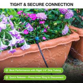 MIXC 20-pack drip emitter set for scalable garden irrigation