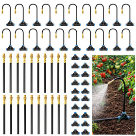 MIXC 20pcs adjustable copper nozzles with 360-degree spray for flexible watering.
