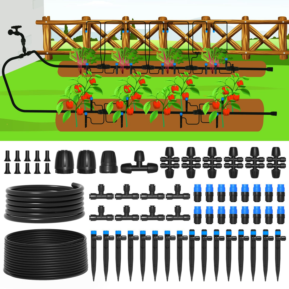 MIXC 230ft quick-connect tubing enables quick, leak-free installation