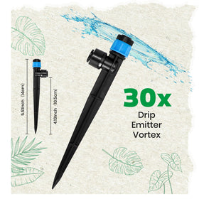 MIXC adjustable flow emitter 360-degree spray for precise garden watering