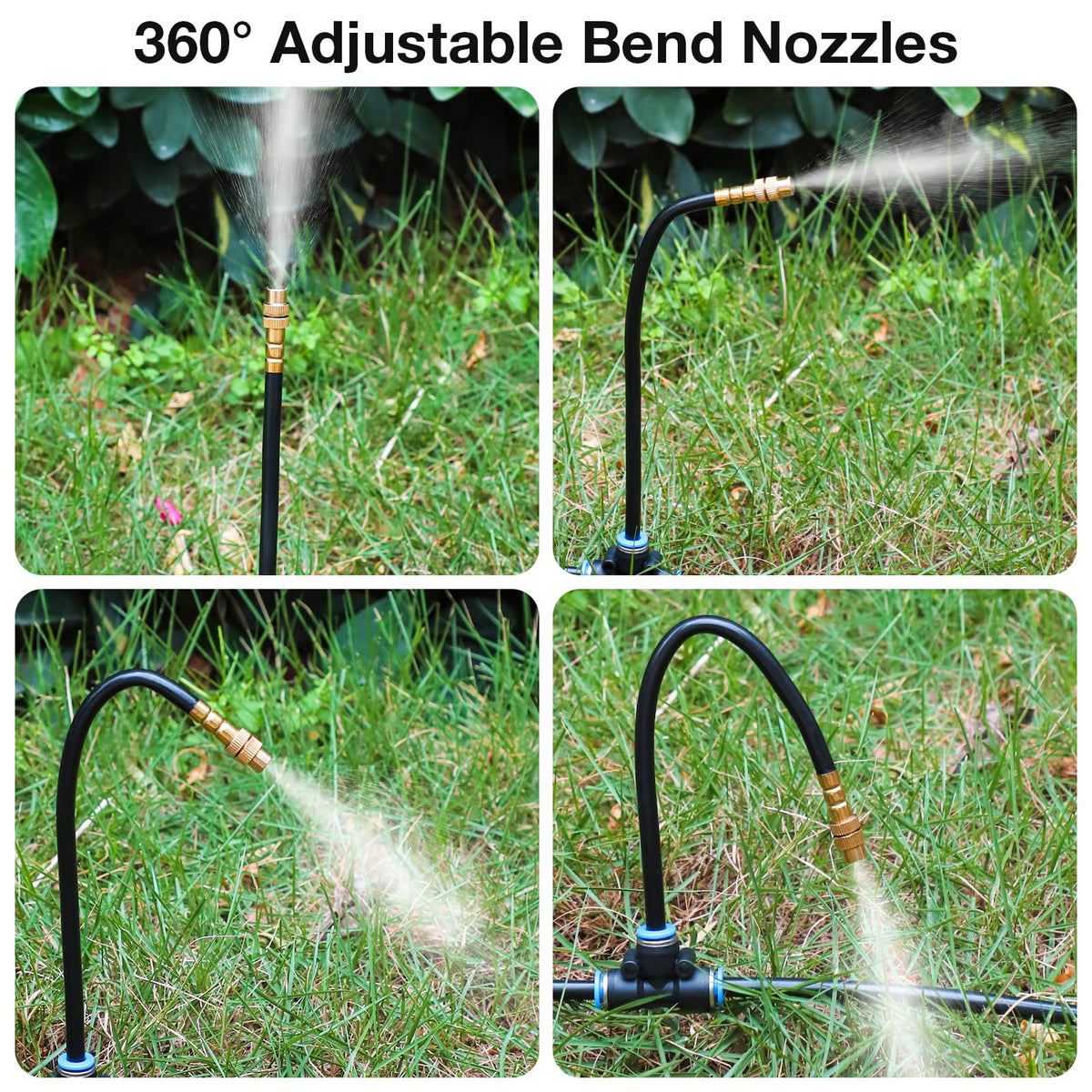 MIXC bendable emitter rods show flexible placement for diverse garden zones.