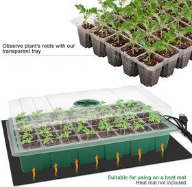MIXC bottom trays are stackable to save space during germination
