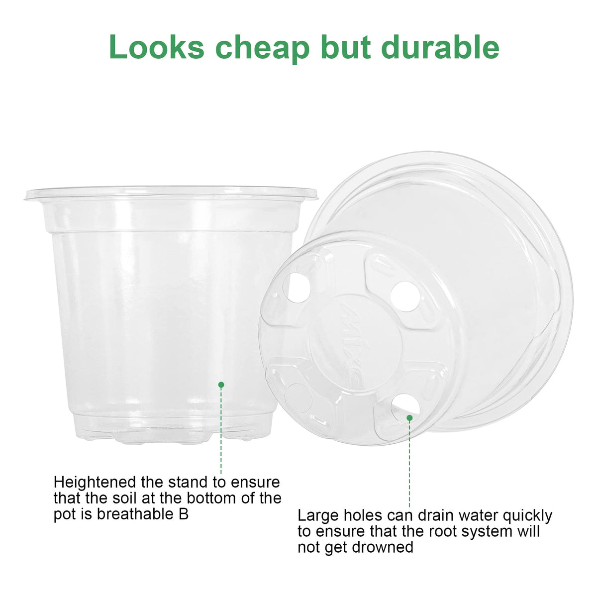 MIXC built-in humidity cover supports germination without transplanting.