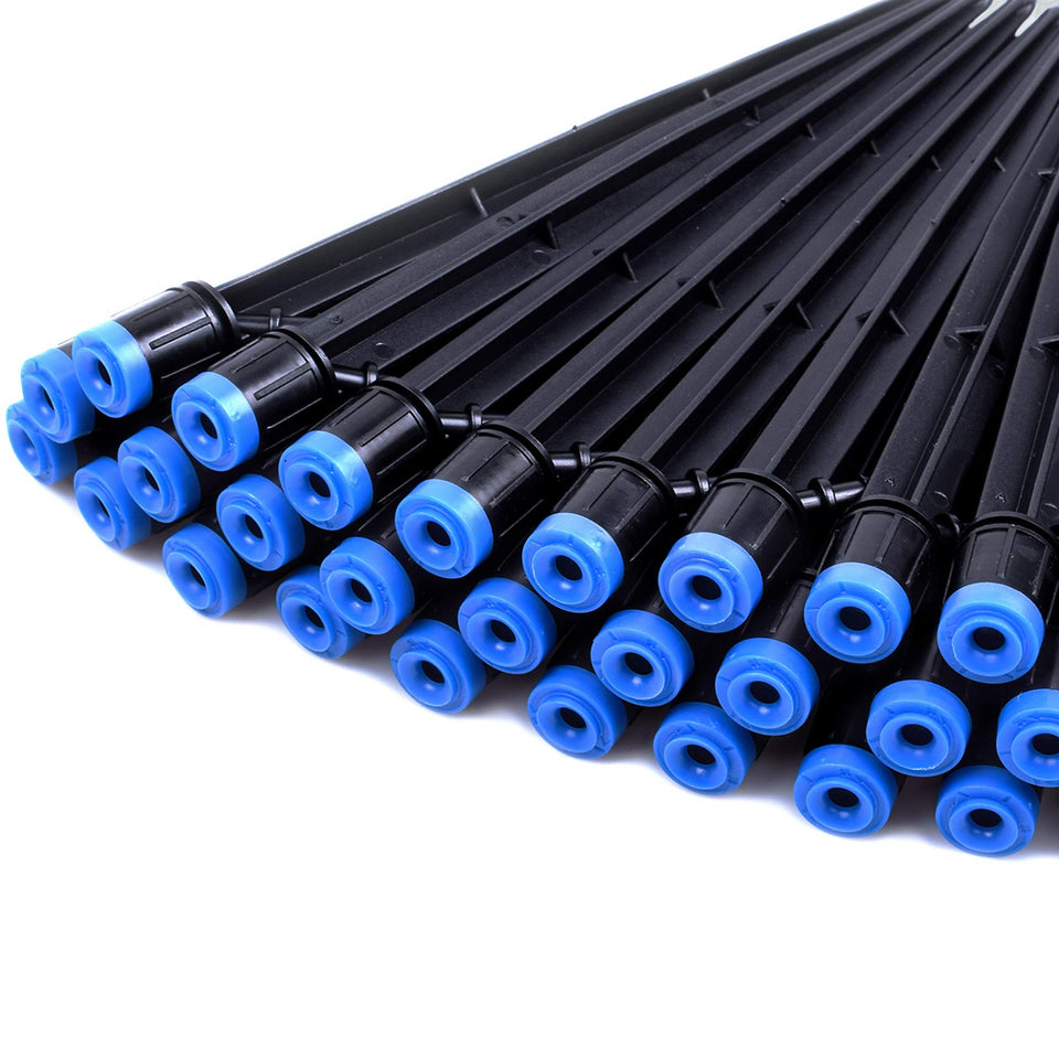 Mixc drip emitter fan shape with stake for precise garden irrigation and simple staking.