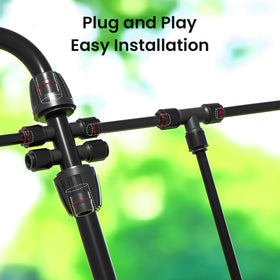 MIXC drip emitter streams provide adjustable plant watering at the base