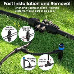 MIXC drip emitter streams deliver targeted watering