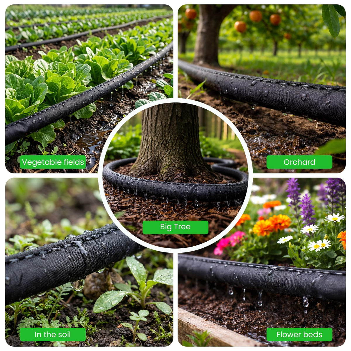 MIXC kink-resistant hose endures rough terrain and dragging on paths.