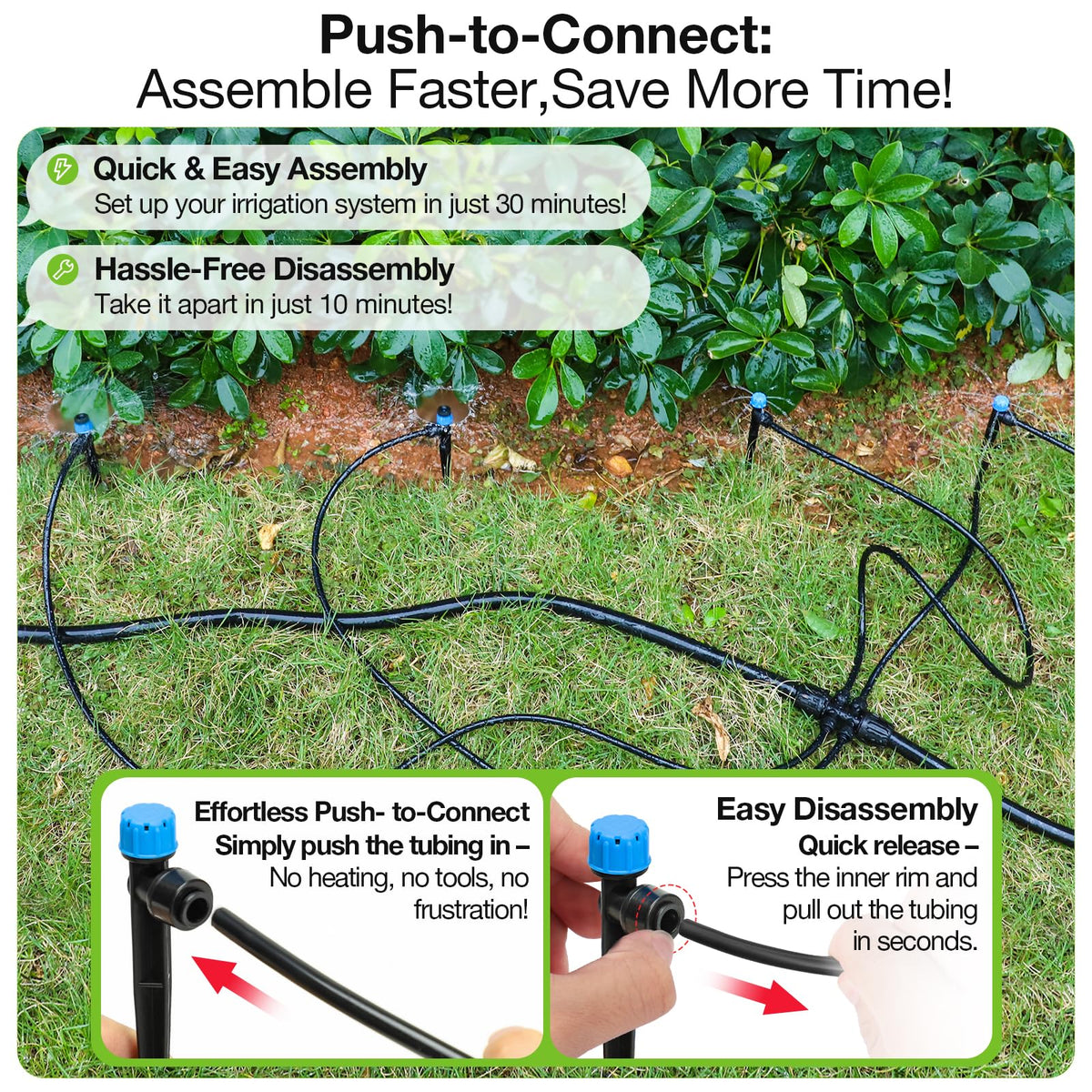 MIXC durable, clog-resistant emitter stays reliable through seasons