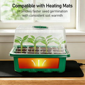 MIXC Heat mat compatible design supports warm germination environments