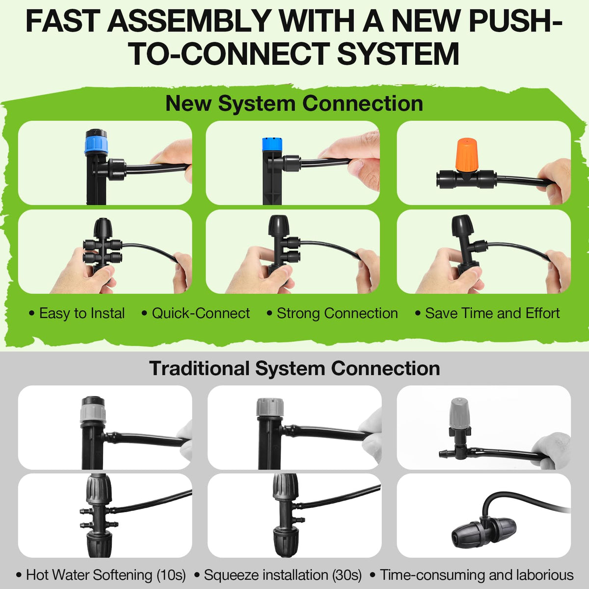 MIXC adjustable spray emitter supports versatile watering for plants