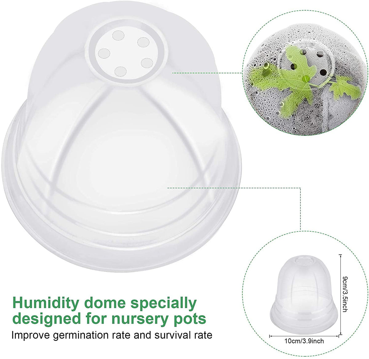 MIXC lightweight reusable plastic nursery pot for seed starting.