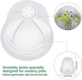 MIXC lightweight reusable plastic nursery pot for seed starting.