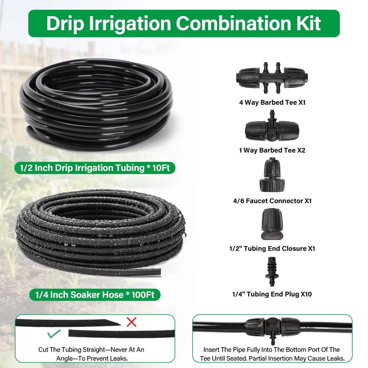 MIXC 4-Way barbed tee fittings simplify quick, tool-free installation.