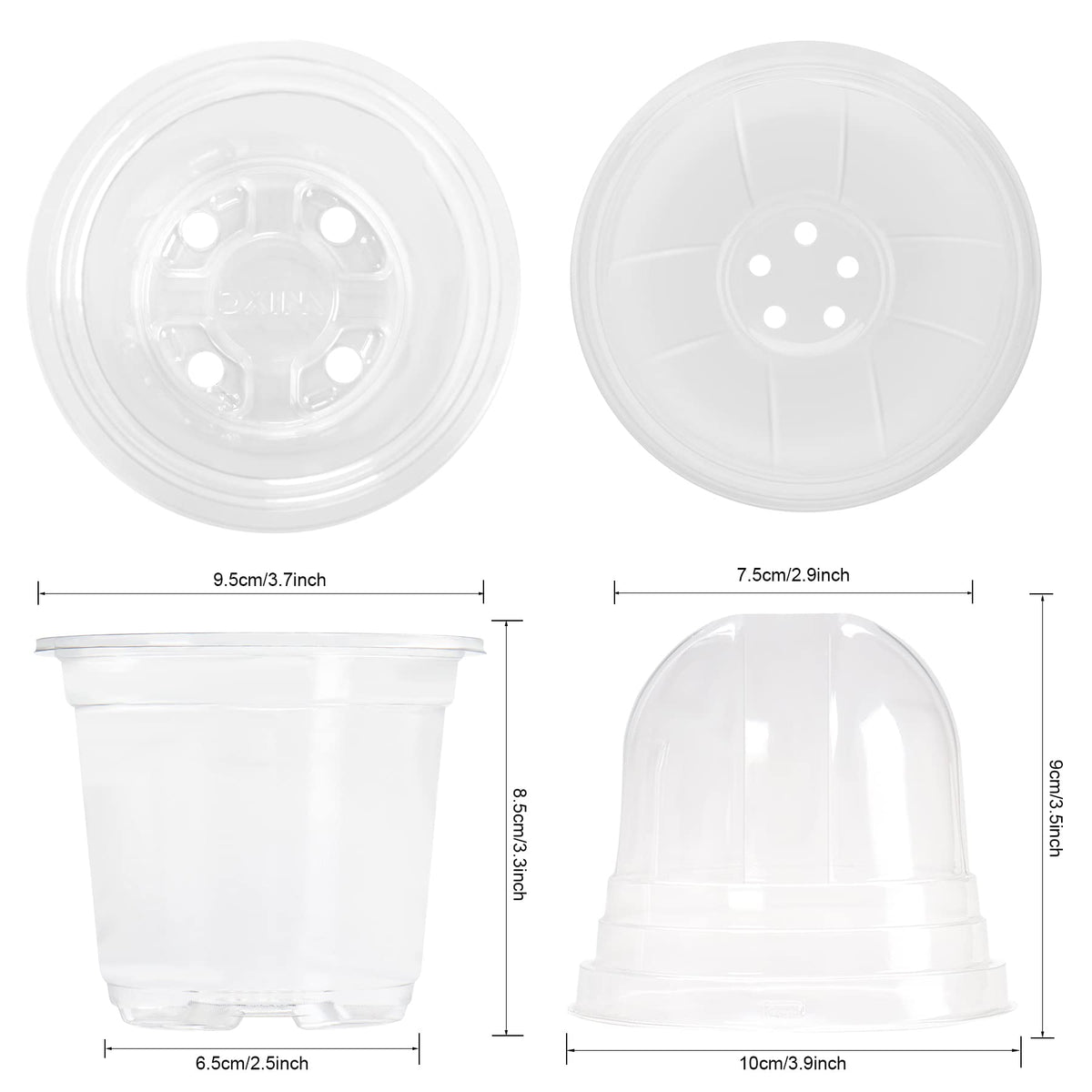 MIXC nursery pot features bottom drain holes for healthy root airflow.