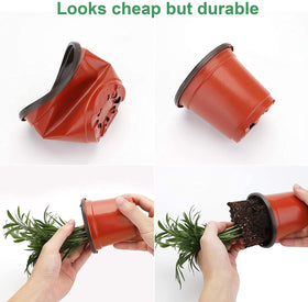 MIXC nursery pot top view showing the raised rim for easy handling.