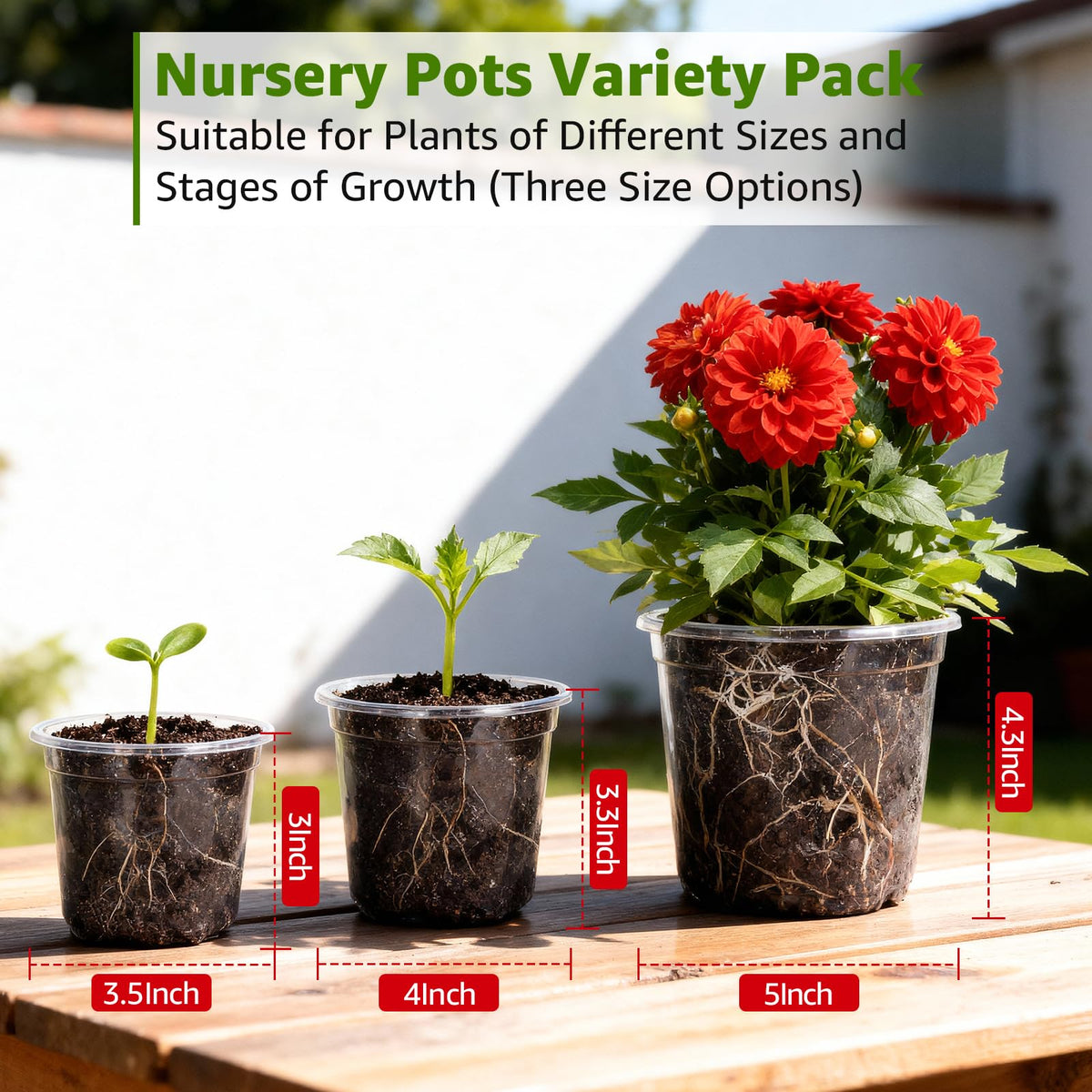 MIXC nursery pots with drainage holes promote airflow and prevent soggy soil